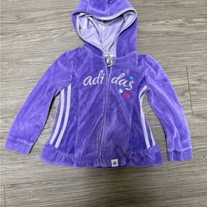 Adidas Lavender Zip-Up Hoodie